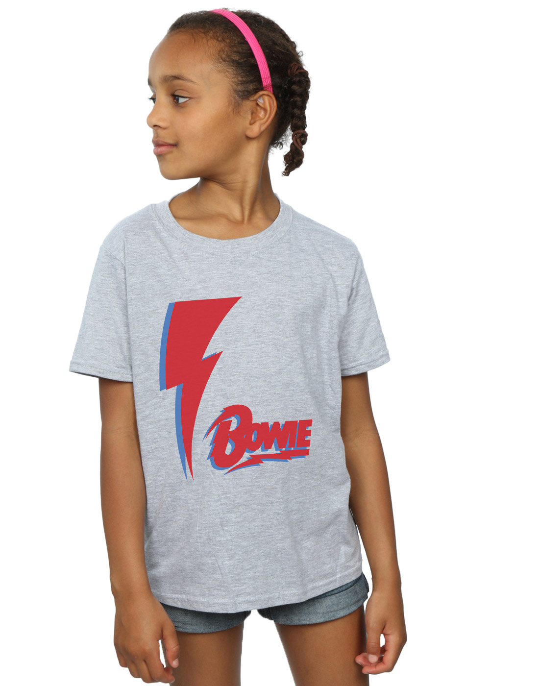 David Bowie Girls Red Bolt T-Shirt - Picture 6 of 9