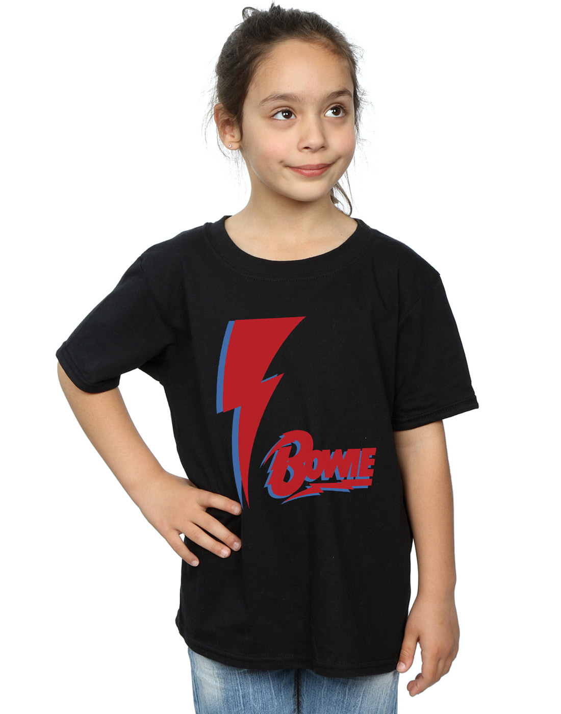 David Bowie Girls Red Bolt T-Shirt - Picture 4 of 9
