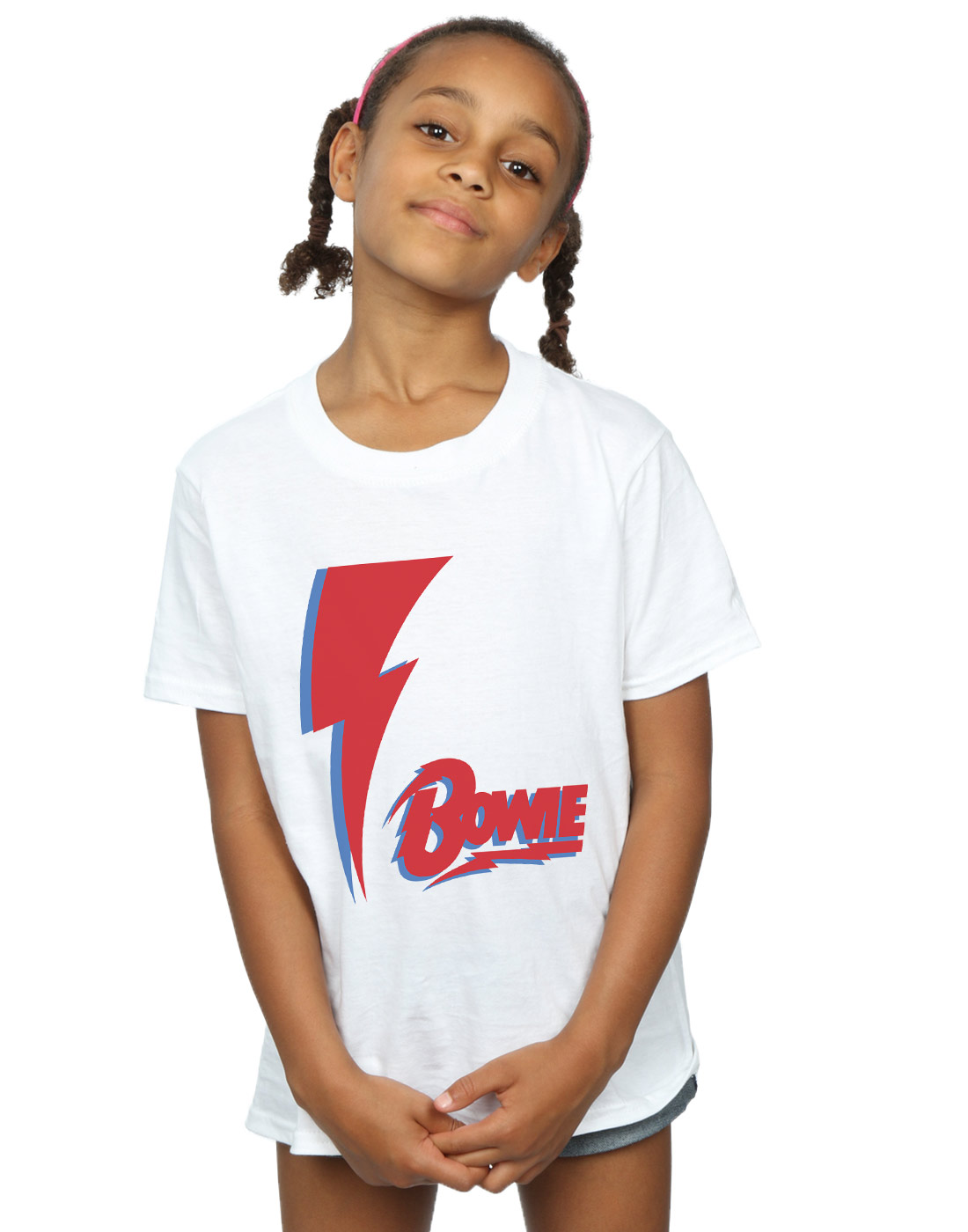 David Bowie Girls Red Bolt T-Shirt - Picture 8 of 9