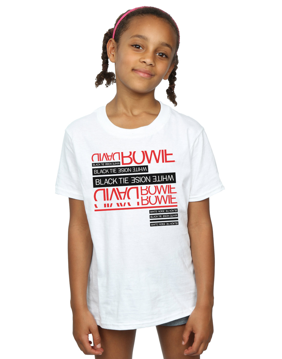 David Bowie Girls Black Tie White Noise T-Shirt - Picture 8 of 9