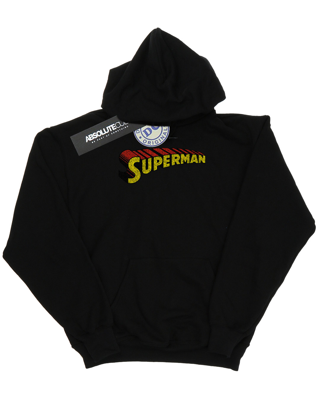 DC Comics Girls Superman Telescopic Crackle Logo Hoodie - Picture 7 of 13
