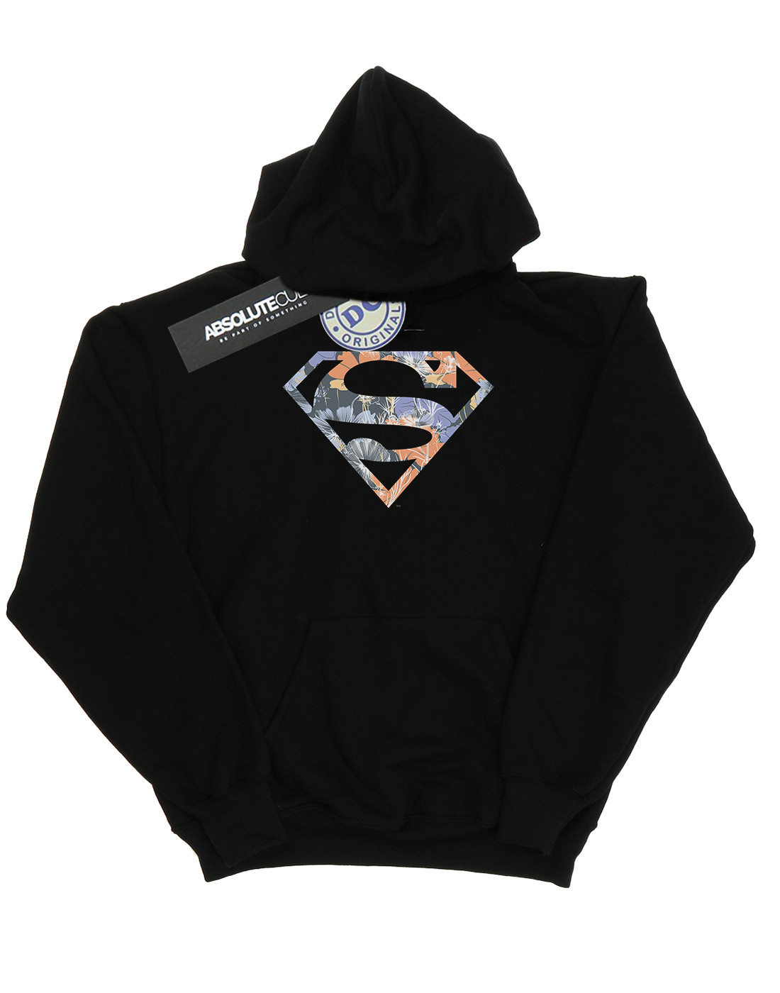 DC Comics Girls Superman Floral Logo 2 Hoodie - Picture 7 of 13