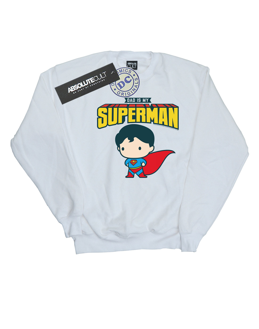 DC Comics Girls Superman My Dad Is My Hero Sweatshirt - Picture 7 of 7