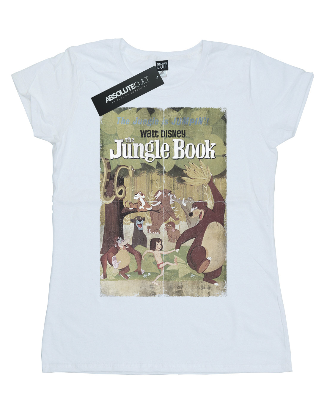 Disney Women's The Jungle Book Retro Poster Boyfriend Fit T-Shirt - Picture 11 of 13
