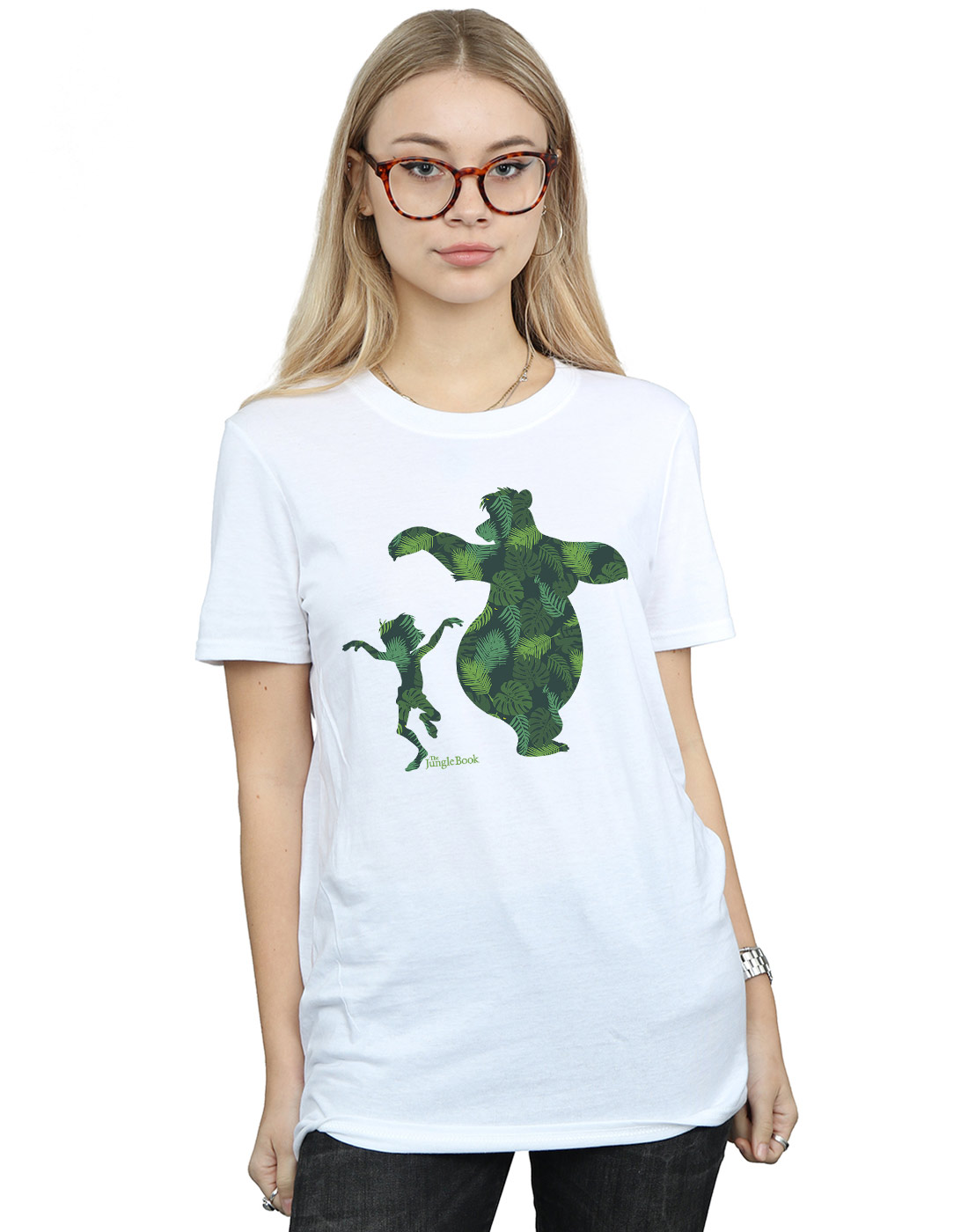 Disney Women's The Jungle Book Mowgli And Baloo Dance Boyfriend Fit T-Shirt - Picture 6 of 29