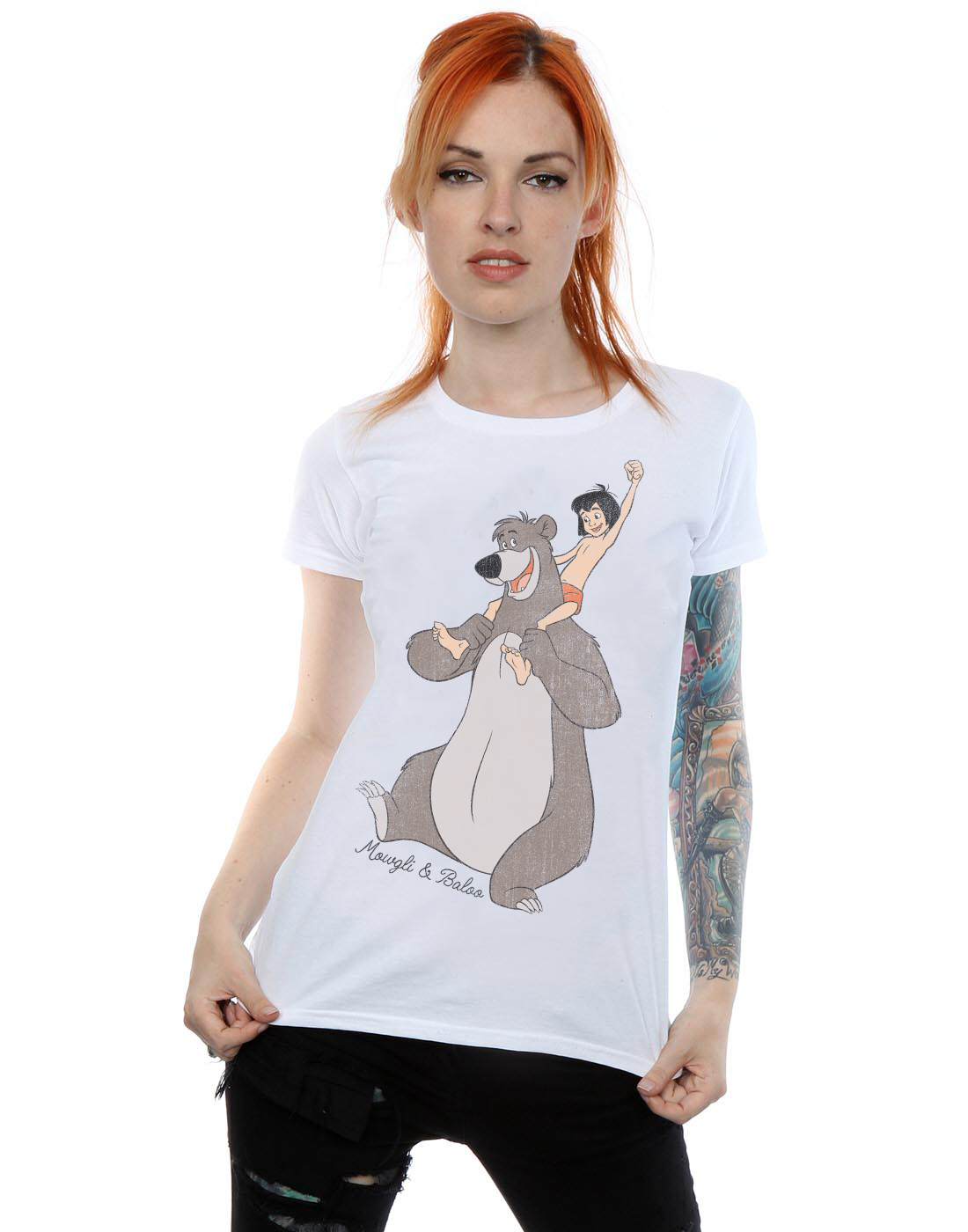 Disney Women's The Jungle Book Classic Mowgli And Baloo T-Shirt - Picture 14 of 17
