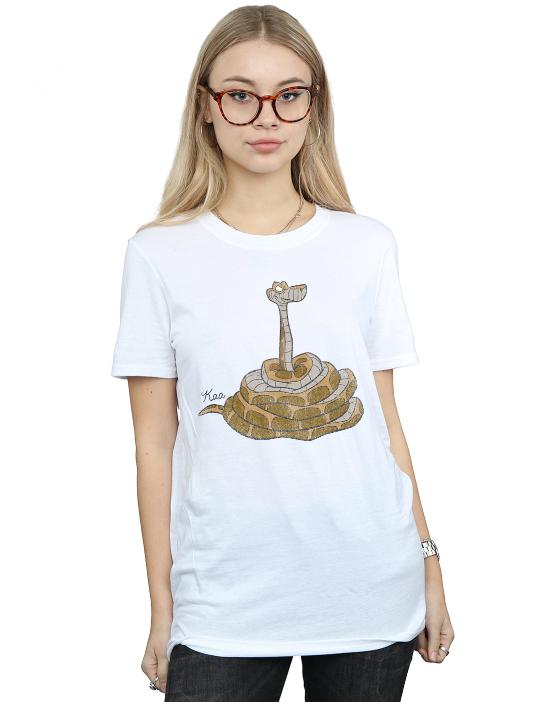 Disney Women's The Jungle Book Classic Kaa Boyfriend Fit T-Shirt - Picture 10 of 13