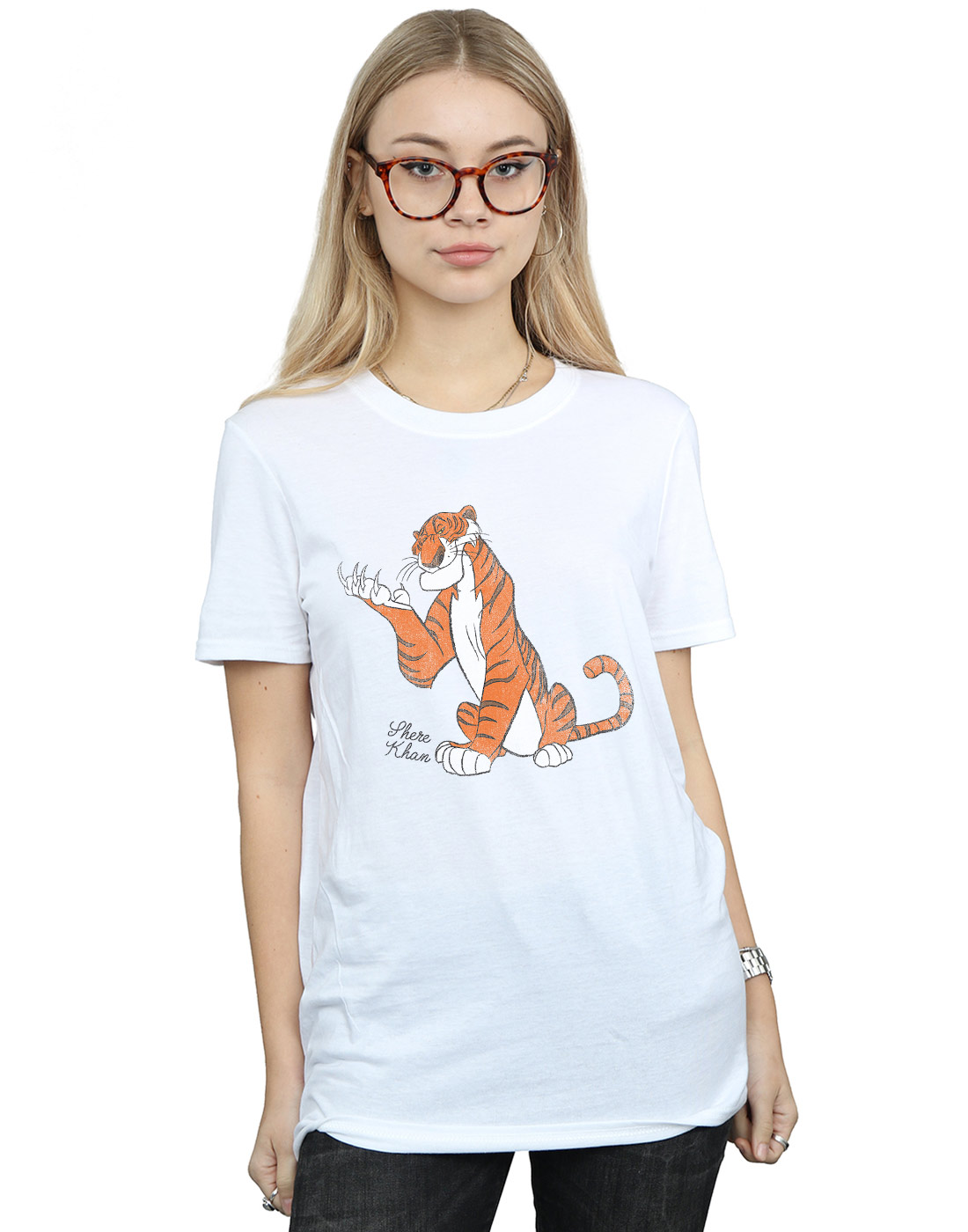 Disney Women's The Jungle Book Classic Shere Khan Boyfriend Fit T-Shirt - Picture 6 of 29