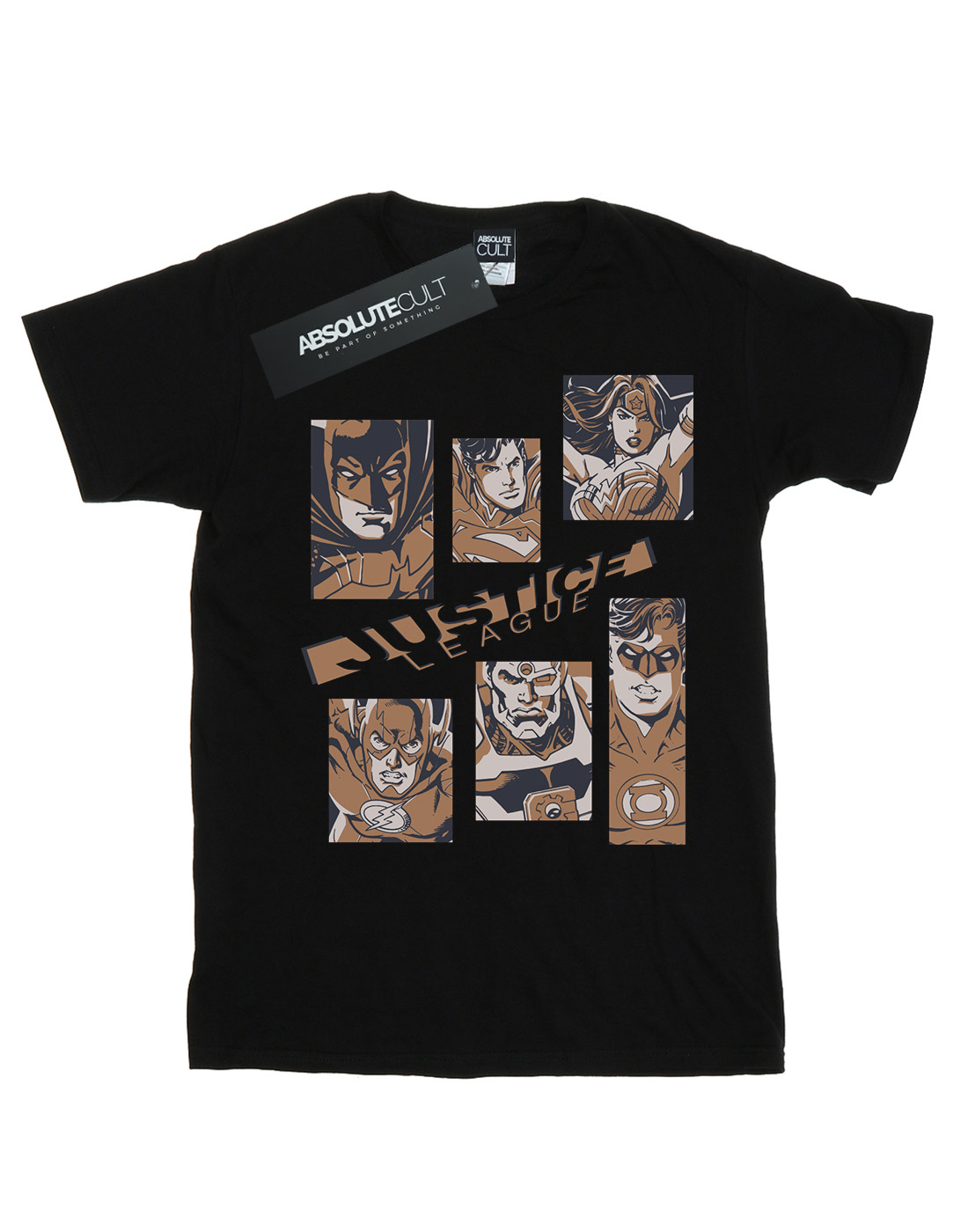 DC Comics Girls Justice League Rectangles T-Shirt - Picture 5 of 11