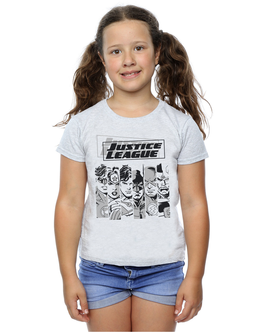 DC Comics Girls Justice League Stripes T-Shirt - Picture 6 of 9