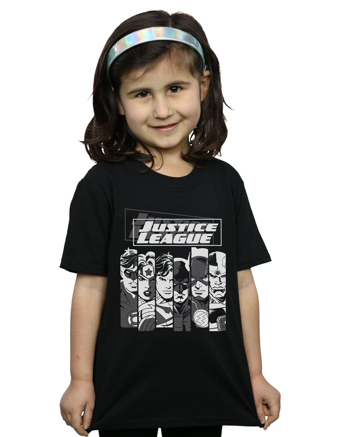 DC Comics Girls Justice League Stripes T-Shirt - Picture 4 of 9