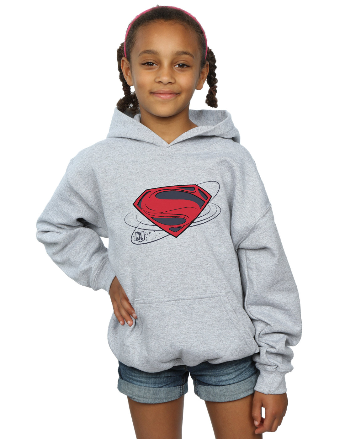 DC Comics Girls Justice League Movie Superman Logo Hoodie - Picture 10 of 17