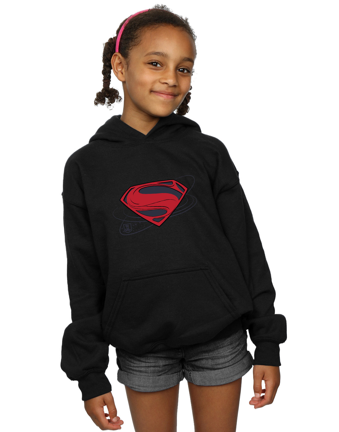DC Comics Girls Justice League Movie Superman Logo Hoodie - Picture 6 of 17