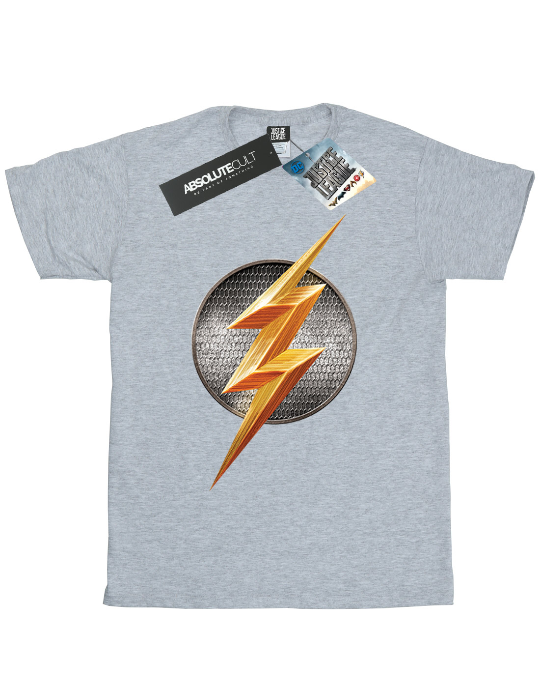 DC Comics Girls Justice League Movie Flash Emblem T-Shirt - Picture 15 of 21
