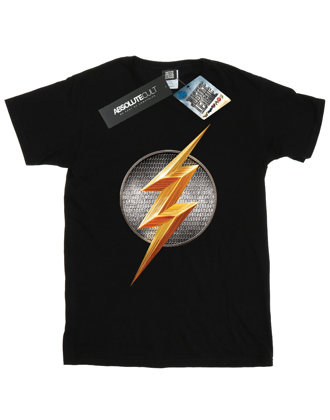 DC Comics Girls Justice League Movie Flash Emblem T-Shirt - Picture 7 of 21