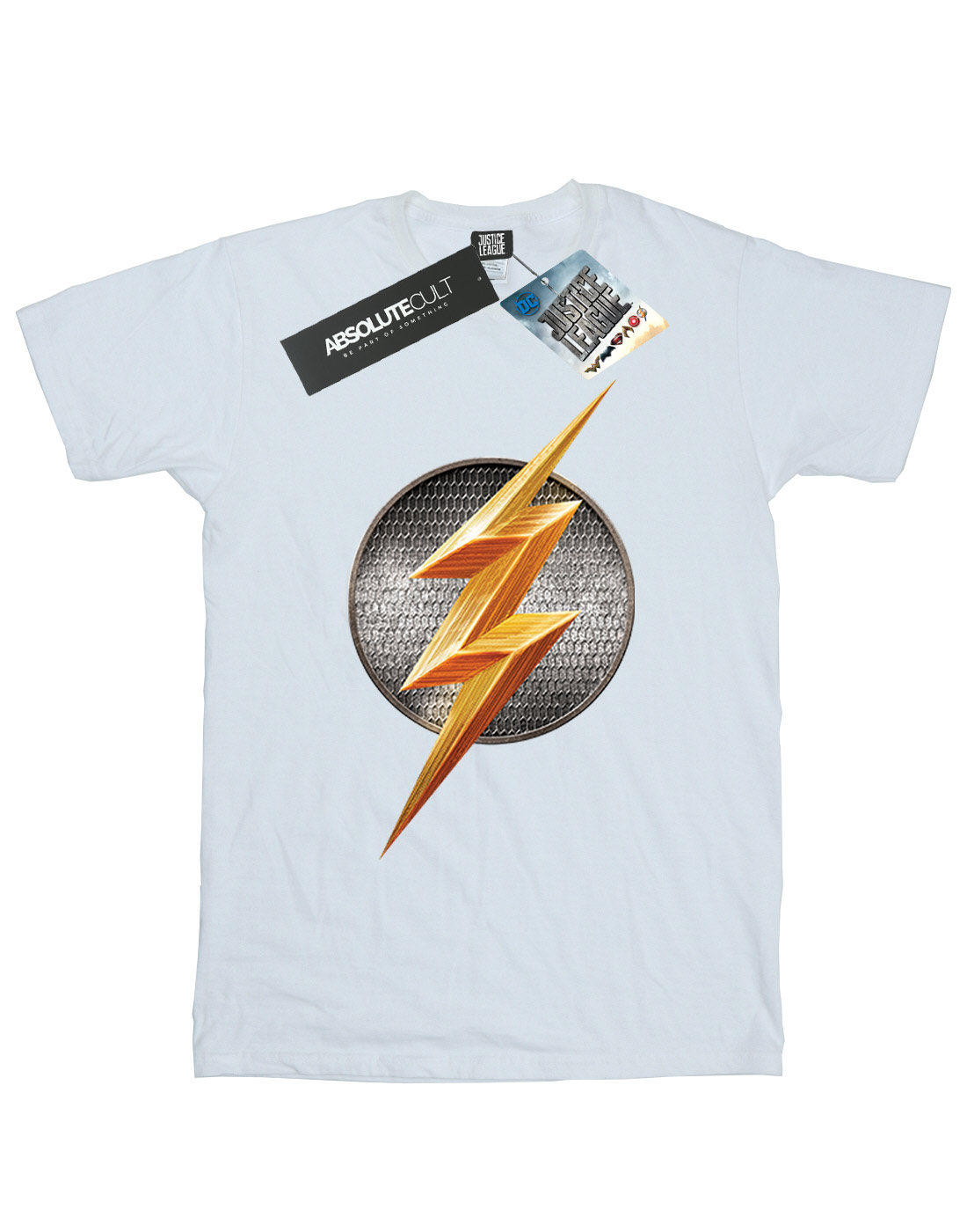 DC Comics Girls Justice League Movie Flash Emblem T-Shirt - Picture 19 of 21