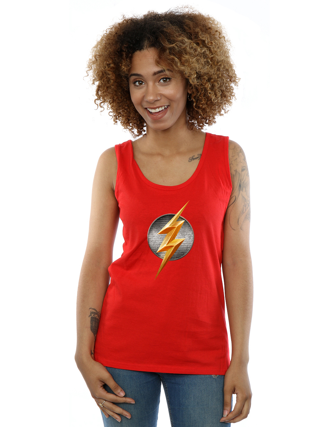 DC Comics Women's Justice League Movie Flash Emblem Vest - Picture 10 of 21