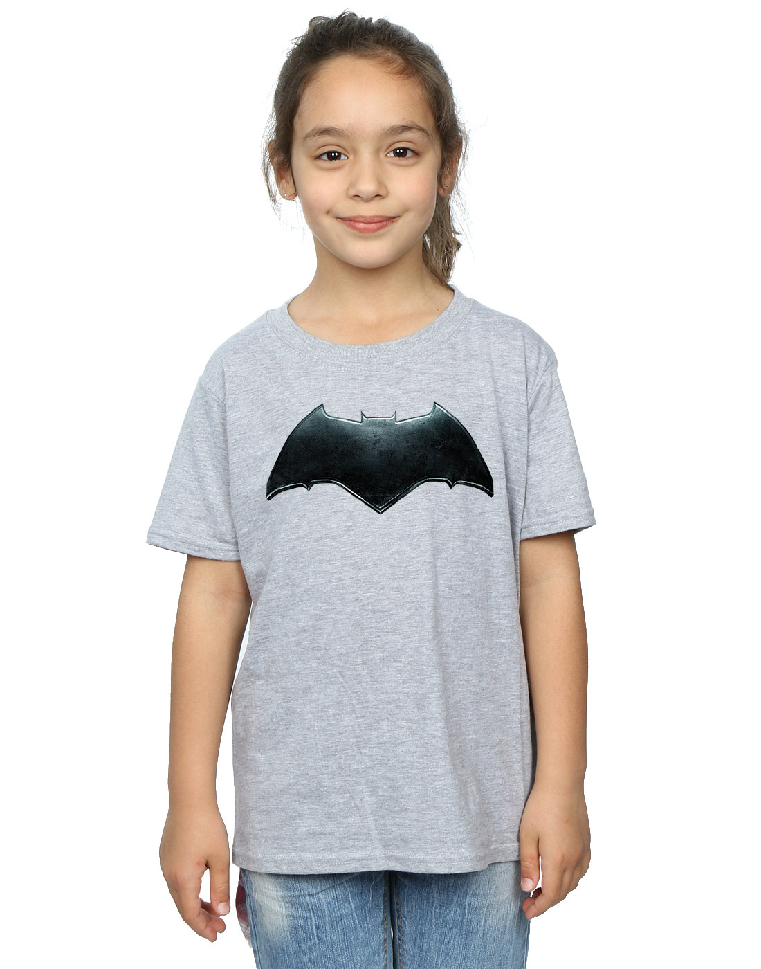 DC Comics Girls Justice League Movie Batman Emblem T-Shirt - Picture 10 of 17