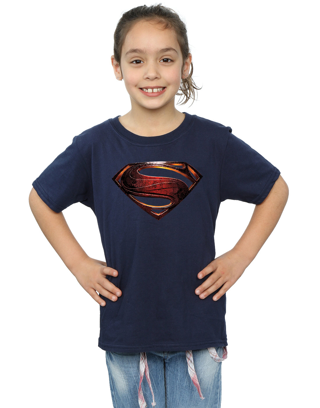 DC Comics Girls Justice League Movie Superman Emblem T-Shirt - Picture 6 of 17