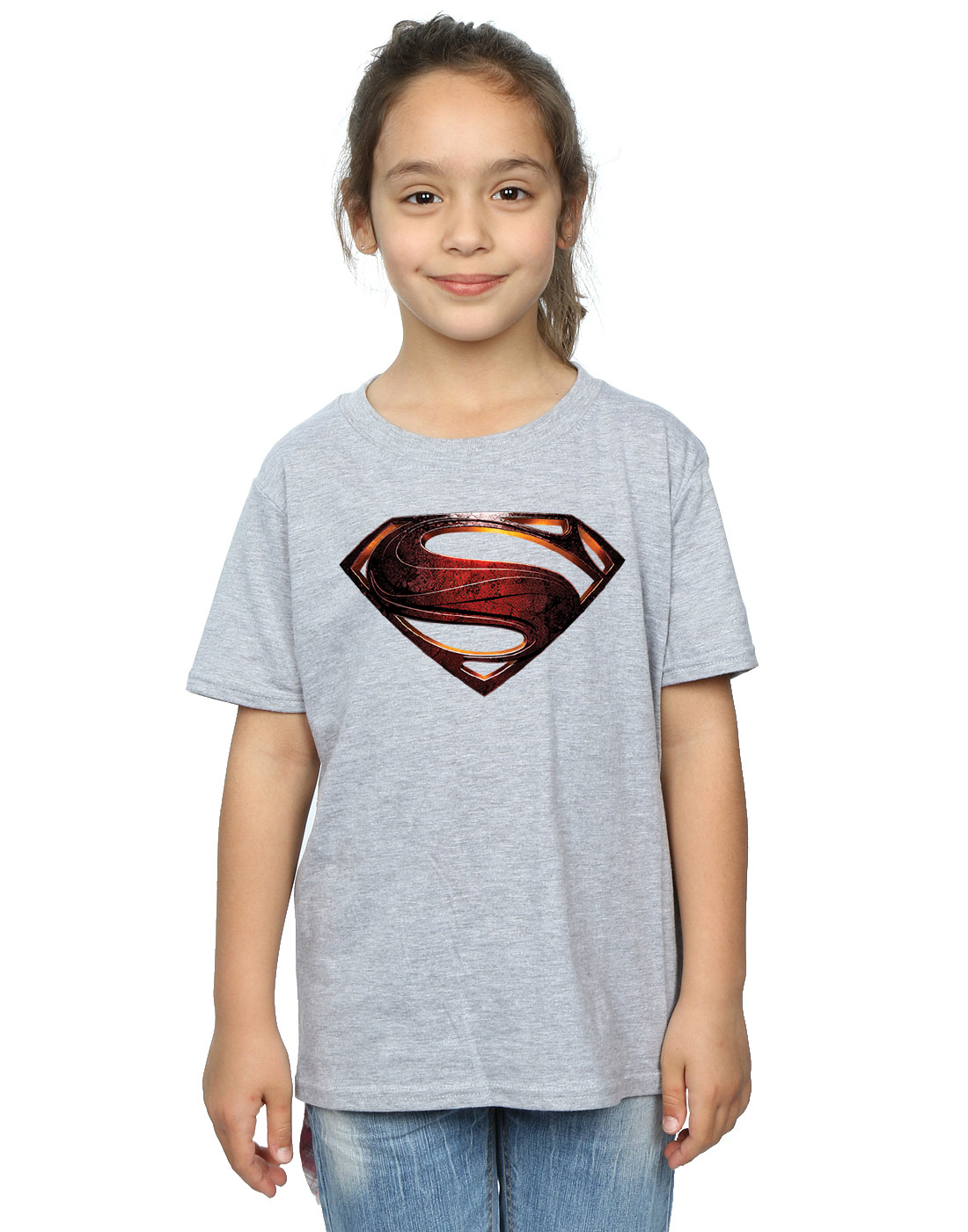 DC Comics Girls Justice League Movie Superman Emblem T-Shirt - Picture 10 of 17