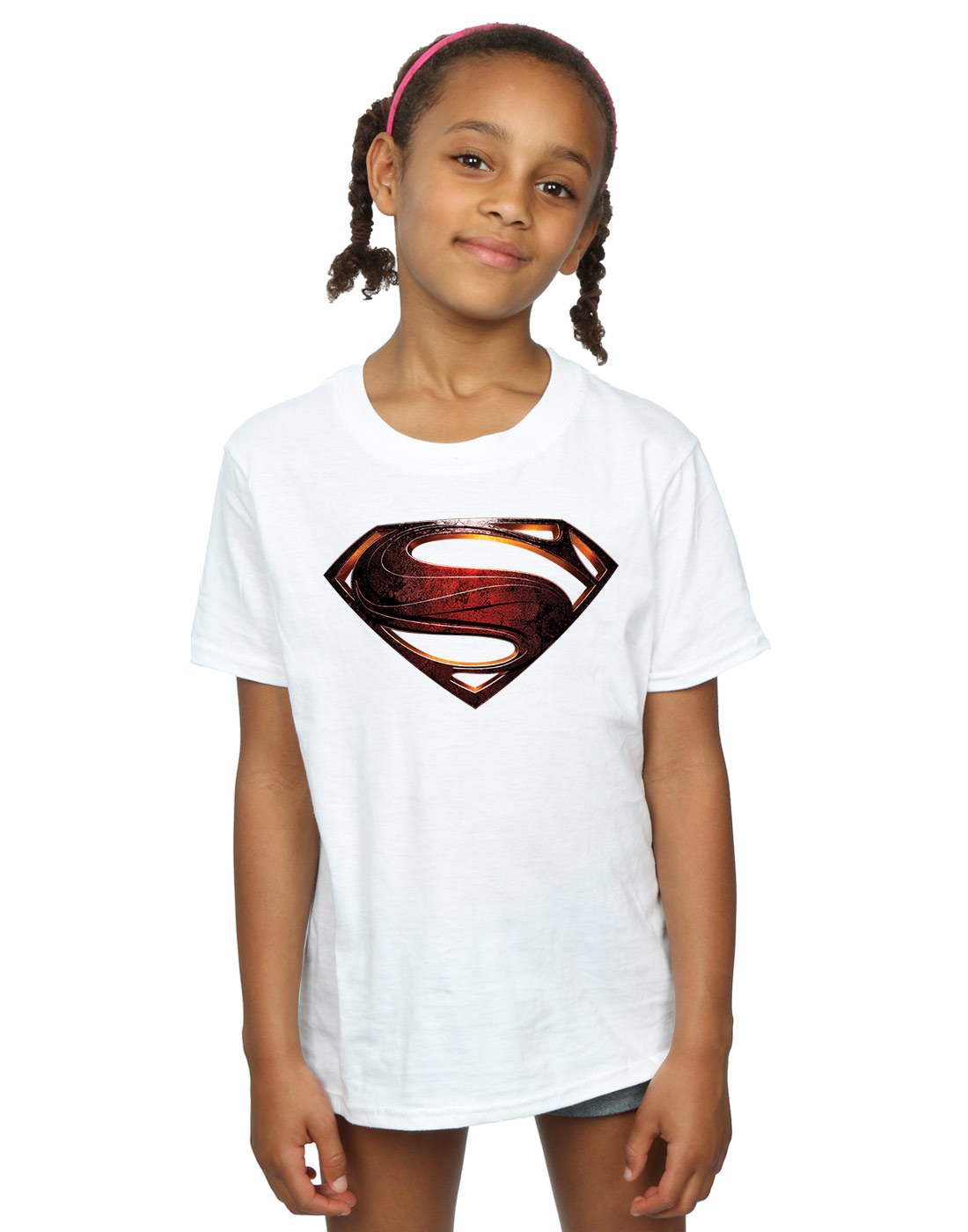 DC Comics Girls Justice League Movie Superman Emblem T-Shirt - Picture 14 of 17