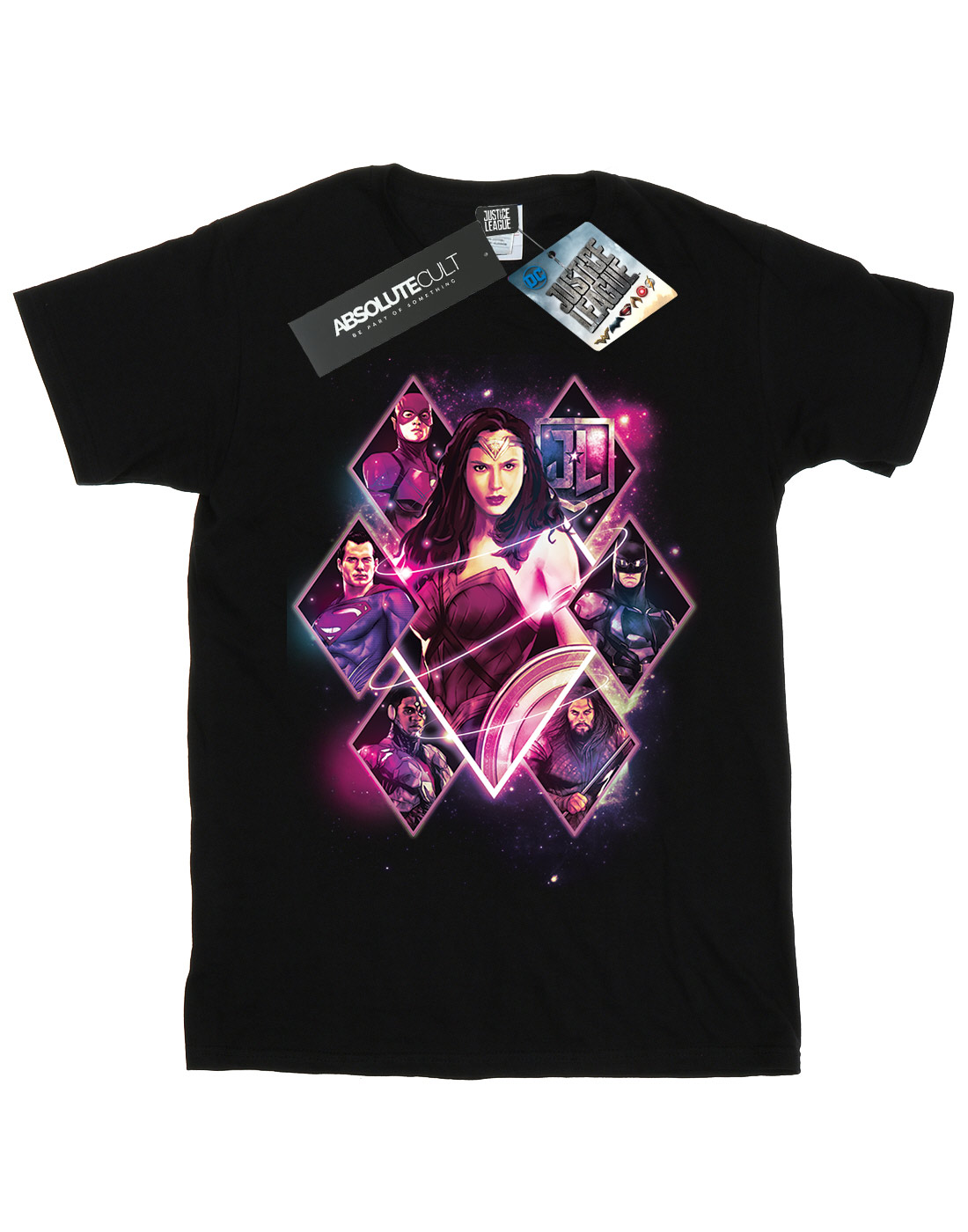 DC Comics Girls Justice League Movie Team Diamonds T-Shirt - Picture 7 of 21