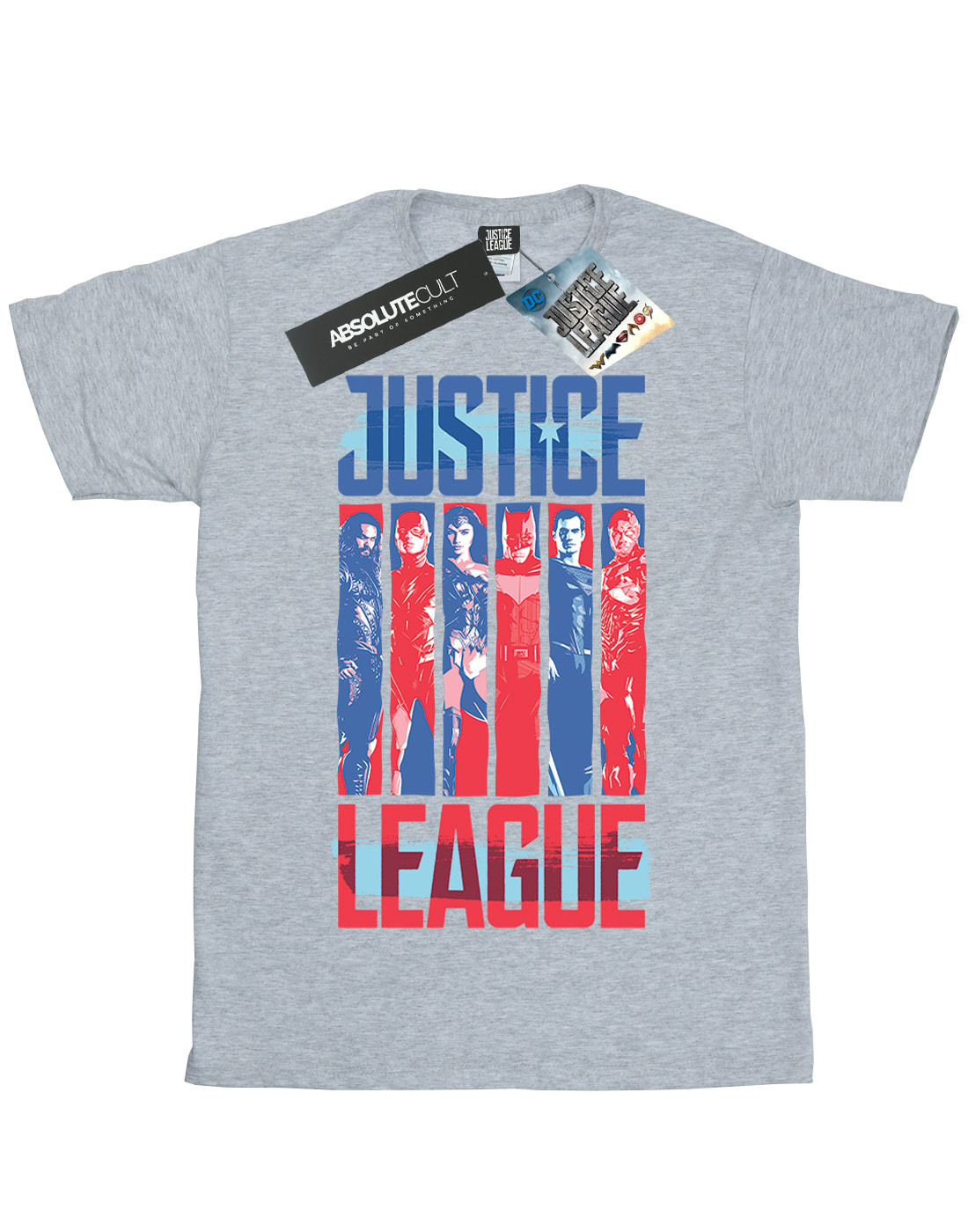 DC Comics Girls Justice League Movie Team Flag T-Shirt - Picture 11 of 17
