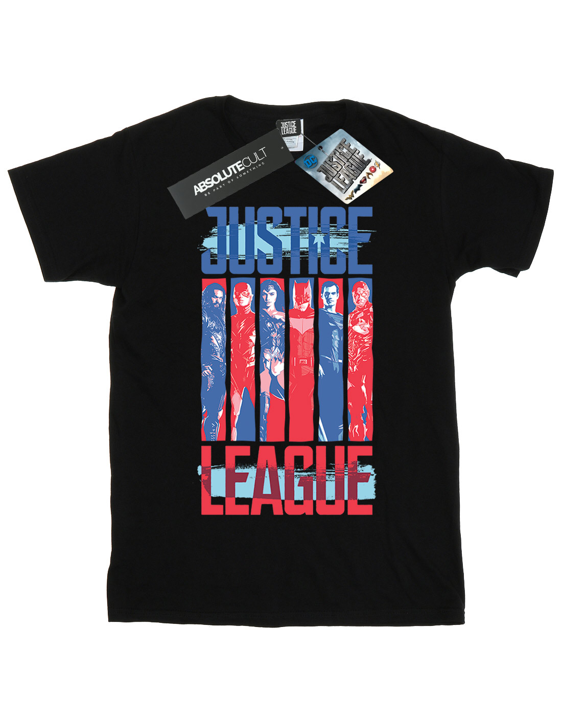 DC Comics Girls Justice League Movie Team Flag T-Shirt - Picture 7 of 17
