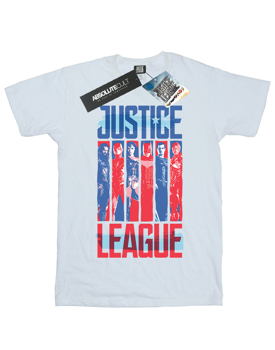 DC Comics Girls Justice League Movie Team Flag T-Shirt - Picture 15 of 17