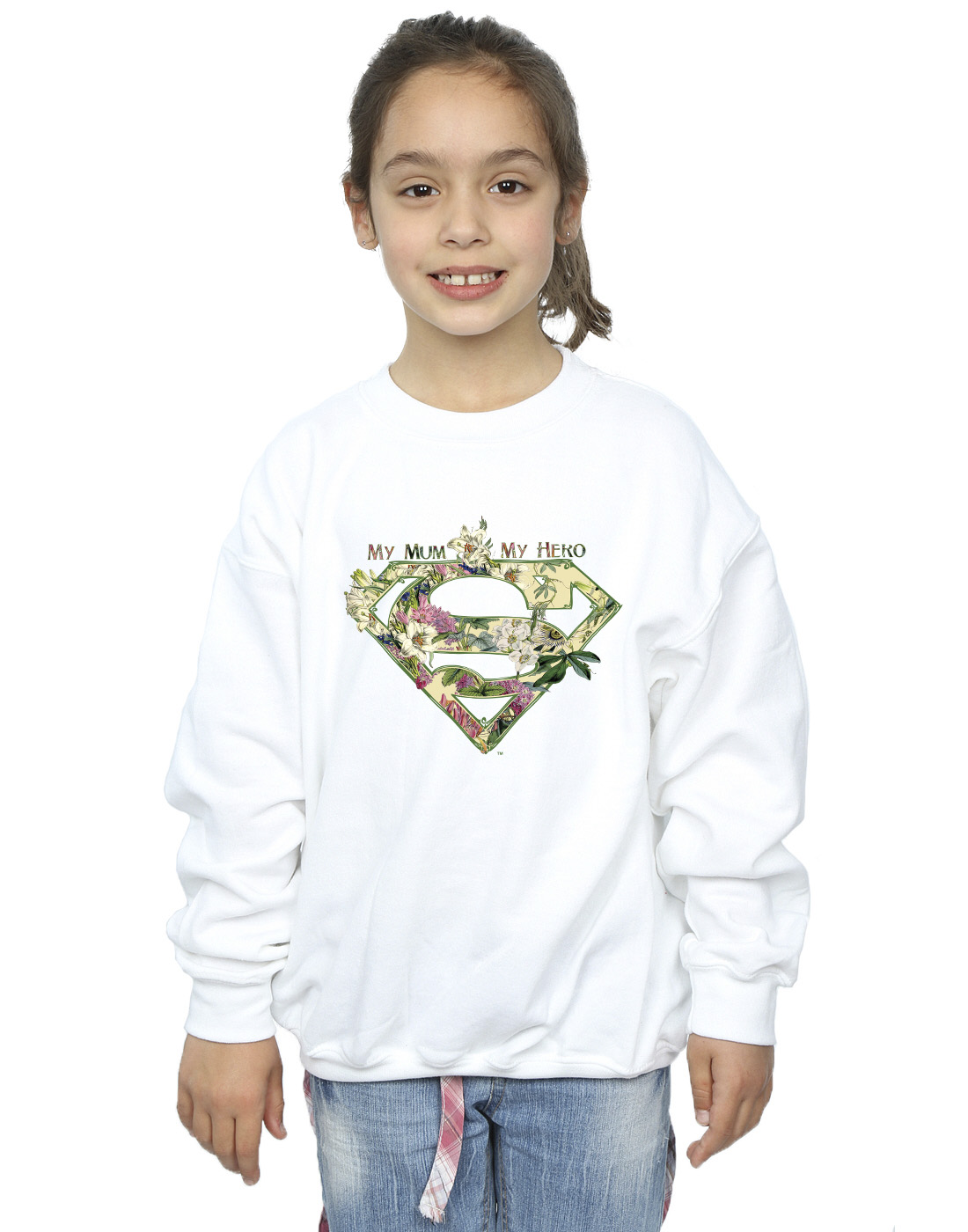 DC Comics Girls Superman My Mum My Hero Sweatshirt - Picture 14 of 16