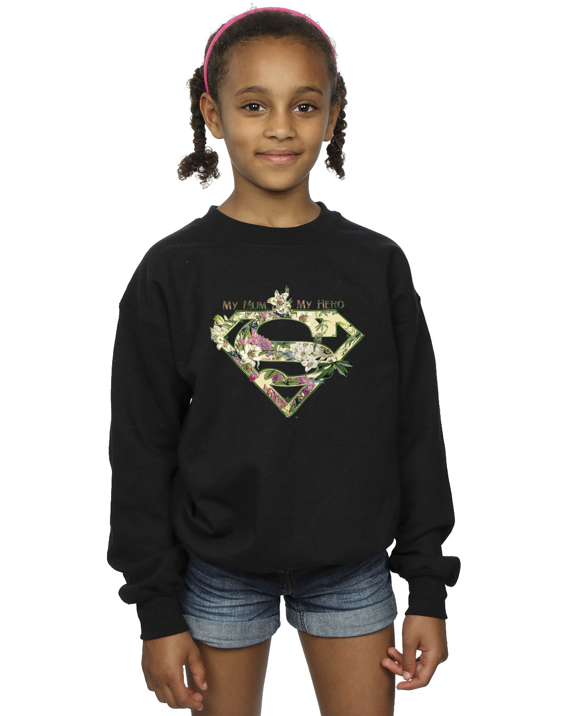 DC Comics Girls Superman My Mum My Hero Sweatshirt - Picture 1 of 16