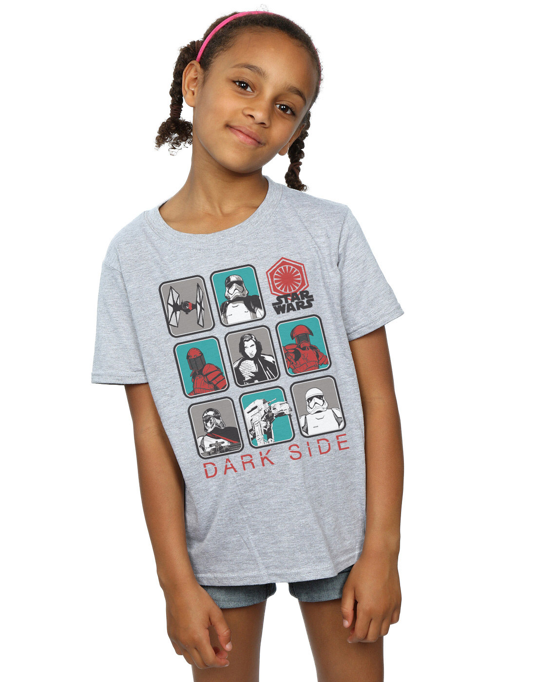 Star Wars Girls The Last Jedi Dark Side Multi Character T-Shirt - Picture 10 of 17
