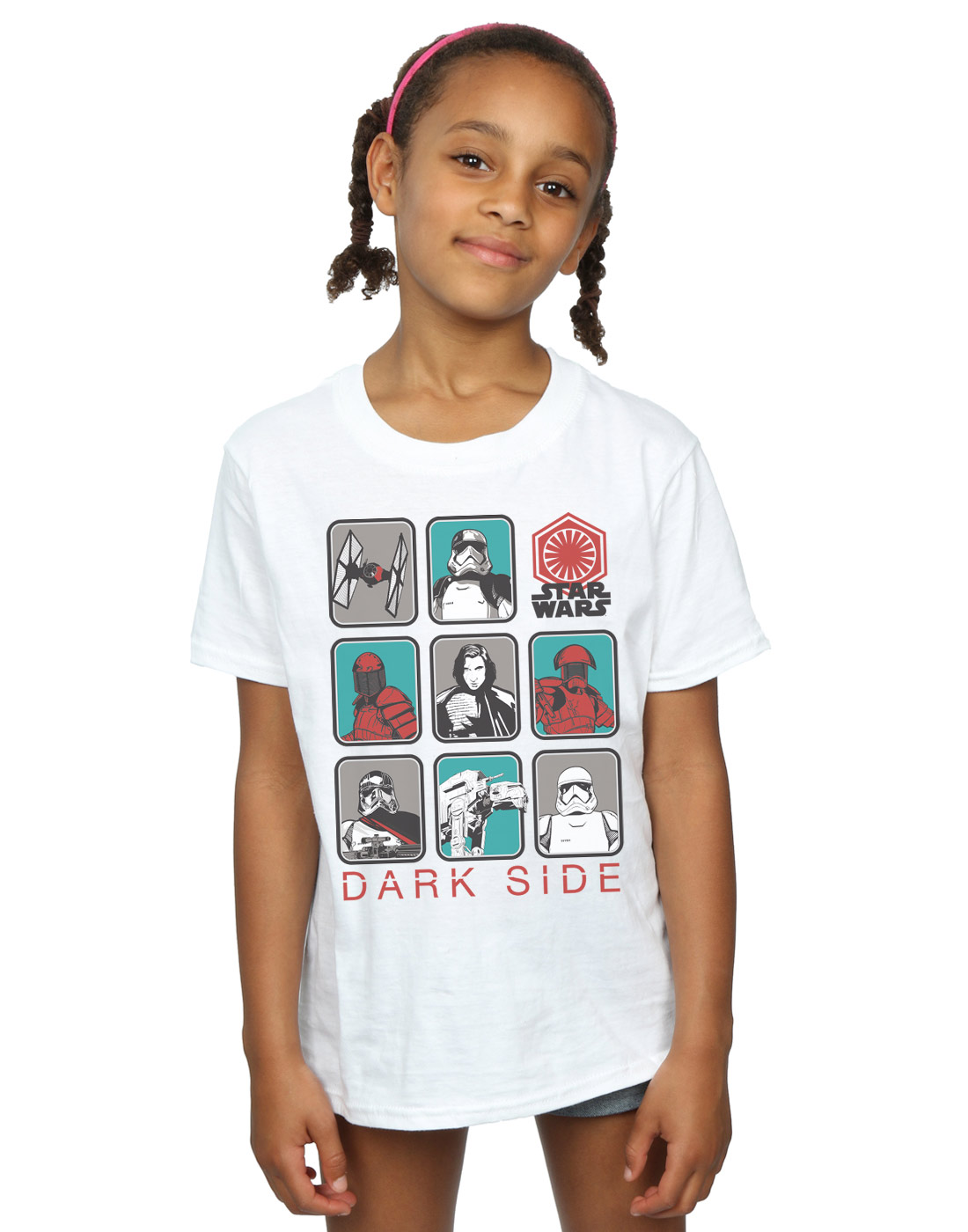 Star Wars Girls The Last Jedi Dark Side Multi Character T-Shirt - Picture 14 of 17